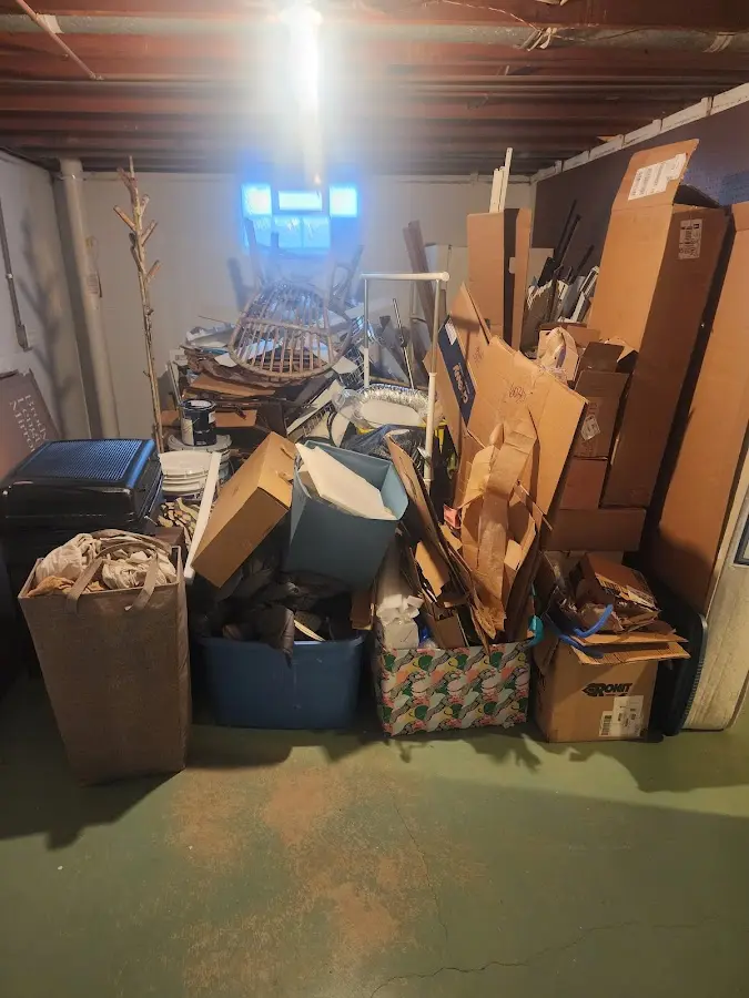 Roll-off dumpster container at job site for Roll Off Dumpster Rental in Charlotte